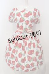 Jane Marple / Strawberry Meets Logoのワンピース M シロ O-25-04-28-007-JM-OP-OW-OS