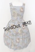 Jane Marple / Glass Aliceのスクエアドレス M ブルー O-25-04-28-066-JM-OP-IG-OS