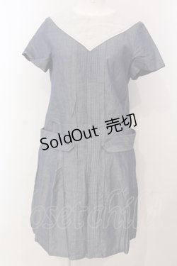 画像1: Jane Marple / 三角ヨークワンピース M アオ O-25-04-28-067-JM-OP-OW-OS