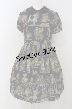 画像1: Jane Marple / アリスプリントのワンピース M ネイビー O-25-04-28-068-JM-OP-OW-ZT464