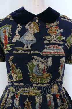 画像2: Jane Marple / アリスプリントのワンピース M ネイビー O-25-04-28-068-JM-OP-OW-OS
