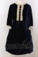 画像1: Jane Marple / レーストリミングベルベットワンピース M アオ O-25-04-28-070-JM-OP-OW-OS (1)