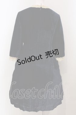 画像4: Jane Marple / レーストリミングベルベットワンピース M アオ O-25-04-28-070-JM-OP-OW-OS