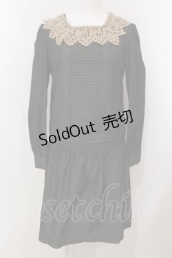 画像1: Jane Marple / レースヨークワンピース M チャコール O-25-04-28-074-JM-OP-OW-OS