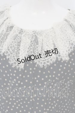 画像2: Jane Marple Dans Le Salon / ランダムドットレース襟ワンピース M ネイビー O-25-04-28-008-JM-OP-OW-OS