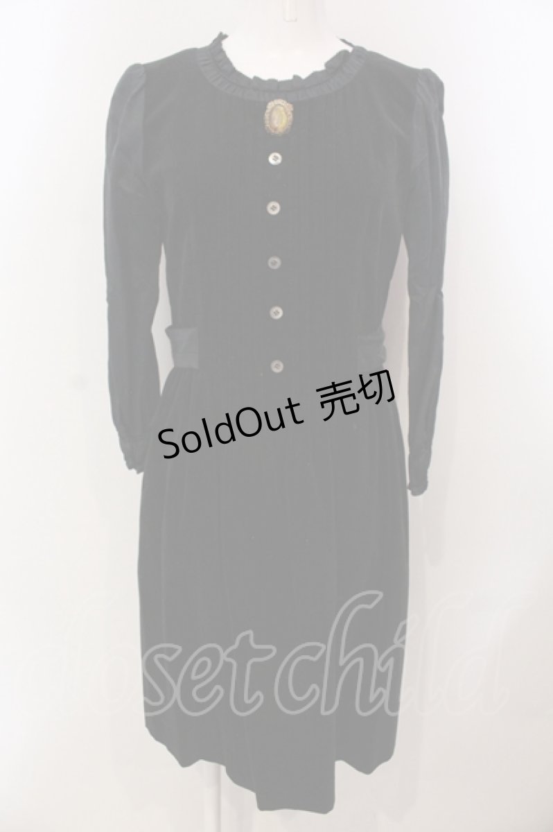 画像1: 【SALE】Jane Marple / ベルベットワンピース（2008） M クロ O-25-04-28-077-JM-OP-IG-ZT465 (1)