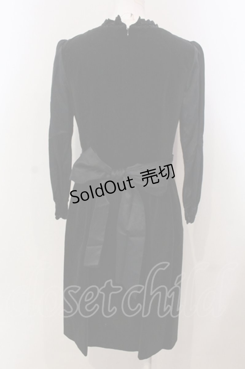 画像4: 【SALE】Jane Marple / ベルベットワンピース（2008） M クロ O-25-04-28-077-JM-OP-IG-ZT465 (4)