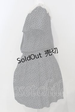 画像3: Jane Marple Dans Le Salon / ランダムドットレース襟ワンピース M ネイビー O-25-04-28-008-JM-OP-OW-OS