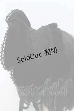 画像3: axes femme kawaii / ベルベットドールハーフボンネット  グリーン O-25-04-28-079-AX-AC-OW-OS