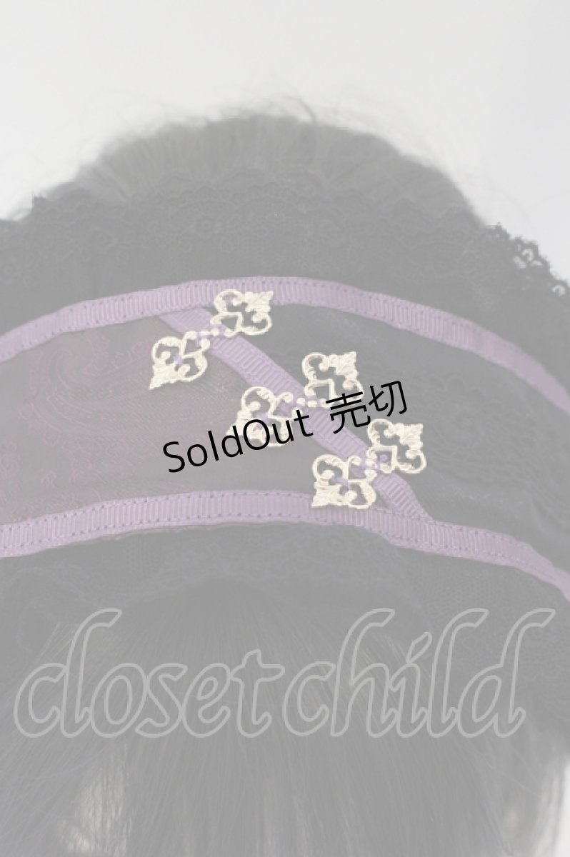 画像3: 【SALE】Amavel / 宮燈街の飴売り子ヘッドドレス  パープル O-25-04-28-080-CA-AC-OW-ZT012-F003 (3)