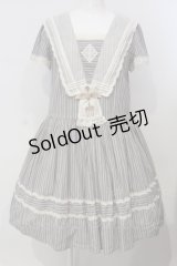 仲夏物語 / ラメストライプワンピース L ブルーグレー系 O-25-04-28-011-EL-OP-OW-OS
