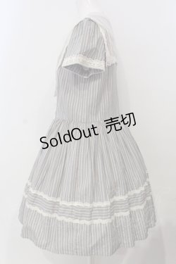 画像3: 仲夏物語 / ラメストライプワンピース L ブルーグレー系 O-25-04-28-011-EL-OP-OW-OS