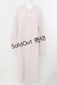 PINK HOUSE / ロゴプリントフードワンピース  ピンク O-25-04-28-019-LO-OP-OW-OS