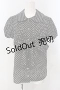 Jane Marple / フロントリボンドットブラウス M クロ O-25-04-28-022-JM-BL-OW-OS