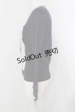 画像3: Jane Marple / ソフト天竺とチュールレースのカーディガン M ネイビー O-25-04-28-023-JM-TO-OW-ZT465