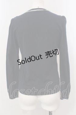 画像4: Jane Marple / ソフト天竺とチュールレースのカーディガン M ネイビー O-25-04-28-023-JM-TO-OW-ZT465