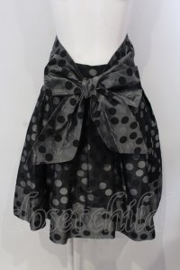 Jane Marple / ジャガードドットスカート M クロ×グレー O-25-04-28-025-JM-SK-OW-OS