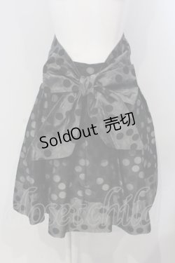 画像1: Jane Marple / ジャガードドットスカート M クロ×グレー O-25-04-28-025-JM-SK-OW-OS
