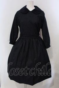 Jane Marple / シャンブレークロスのワンピース M ネイビー O-25-04-29-001-JM-OP-IG-OS