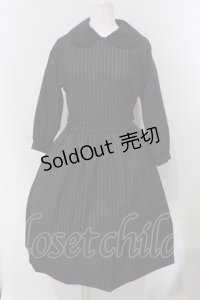 Jane Marple /シャンブレークロスのワンピース　M　ネイビー　O-25-04-29-001-JM-OP-IG-ZT467