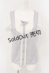 axes femme / 花柄切替プルオーバー  ラベンダー O-25-04-29-025-AX-TO-IG-OS