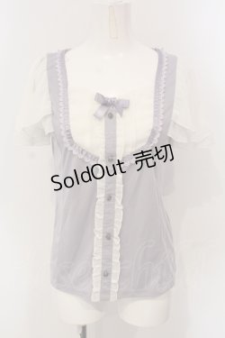 画像1: axes femme / 花柄切替プルオーバー  ラベンダー O-25-04-29-025-AX-TO-IG-OS