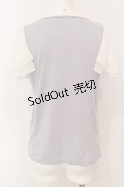 画像3: axes femme / 花柄切替プルオーバー  ラベンダー O-25-04-29-025-AX-TO-IG-OS