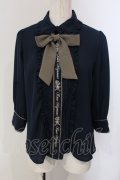 axes femme POETIQUE / バラメッセージ刺繍ブラウス  ネイビー O-25-04-29-026-AX-BL-IG-OS