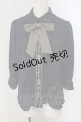 axes femme POETIQUE / バラメッセージ刺繍ブラウス  ネイビー O-25-04-29-026-AX-BL-IG-OS