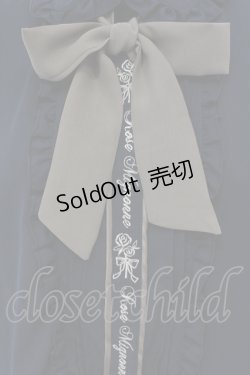 画像2: axes femme POETIQUE / バラメッセージ刺繍ブラウス  ネイビー O-25-04-29-026-AX-BL-IG-OS