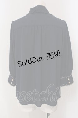 画像3: axes femme POETIQUE / バラメッセージ刺繍ブラウス  ネイビー O-25-04-29-026-AX-BL-IG-OS