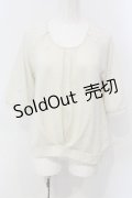 axes femme / ラメ透かしドットニットトップス  アイボリー O-25-04-29-030-AX-TO-IG-OS