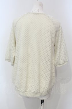 画像3: axes femme / ラメ透かしドットニットトップス  アイボリー O-25-04-29-030-AX-TO-IG-OS