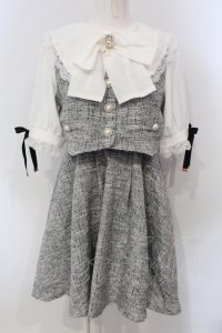 Rojita / ベストレイヤードライクワンピース F グレーｘシロ O-25-04-29-035-LO-OP-YM-OS