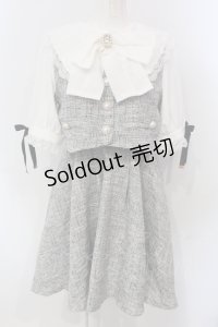 Rojita / ベストレイヤードライクワンピース F グレーｘシロ O-25-04-29-035-LO-OP-YM-OS