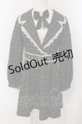 Rojita / テーラード重ね着風ワンピース  クロ×シロ O-25-04-29-037-LO-OP-IG-OS