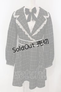 Rojita / テーラード重ね着風ワンピース  クロ×シロ O-25-04-29-037-LO-OP-IG-OS