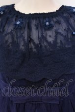 画像2: 【SALE】Angeli Heart（海外ロリィタ / モチーフフラワーワンピース）  ネイビー O-25-04-29-042-PU-OP-IG-ZT312 (2)