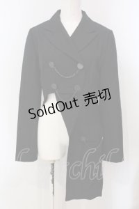 BPN / アシメトリー燕尾ジャケット M ブラック O-25-04-29-043-GO-JA-IG-OS