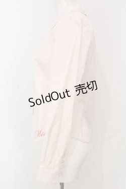 画像3: MILK / 丸襟ロゴ刺繍ブラウス  ピンク O-25-04-29-050-ML-BL-IG-OS
