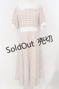 Maison de FLEUR Petite Robe canon / セーラーカラーギンガムワンピース  サーモン O-25-04-29-051-PU-OP-IG-ZT321