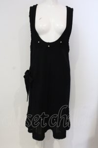 INGEBORG / ローンフリルモチーフニットワンピース  クロ O-25-04-29-057-LO-OP-IG-OS