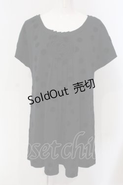 画像1: INGEBORG / ベロアカメリアカットワンピース 9 クロ O-25-04-29-060-LO-OP-IG-OS