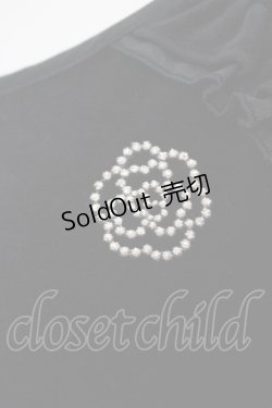 画像2: INGEBORG / カメリア刺繍ベロアワンピース 9 クロ O-25-04-29-061-LO-OP-IG-OS