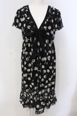 画像1: INGEBORG / さくらんぼシフォンワンピース 9 クロ O-25-04-29-063-LO-OP-IG-OS