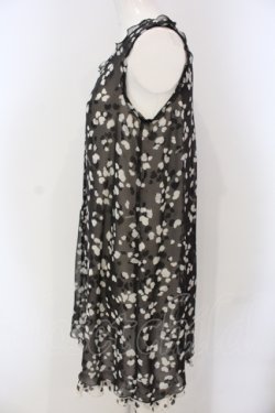 画像3: INGEBORG / レオパードシフォンワンピース 9 クロ×シロ O-25-04-29-069-LO-OP-IG-OS