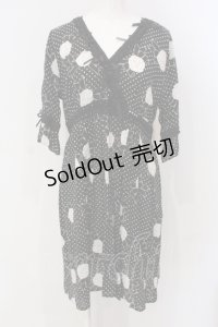 INGEBORG / カメリアリボンはしごレースワンピース 11 クロ O-25-04-29-070-LO-OP-IG-OS