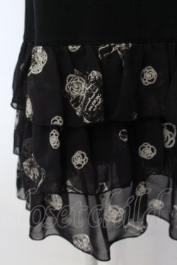 画像2: INGEBORG / カメリアパフュームプリントだんだんカットワンピース 9 クロ O-25-04-29-079-LO-OP-IG-OS