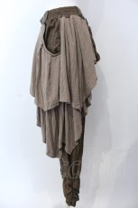 画像3: Ozz Croce / イレギュラーギャザーサルエルパンツ  カーキブラウン O-25-04-29-081-OO-PA-IG-ZI (3)