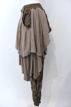画像3: Ozz Croce / イレギュラーギャザーサルエルパンツ  カーキブラウン O-25-04-29-081-OO-PA-IG-OS